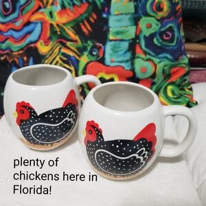 2 Edgar Watkins Goodmorning Chicken Mugs